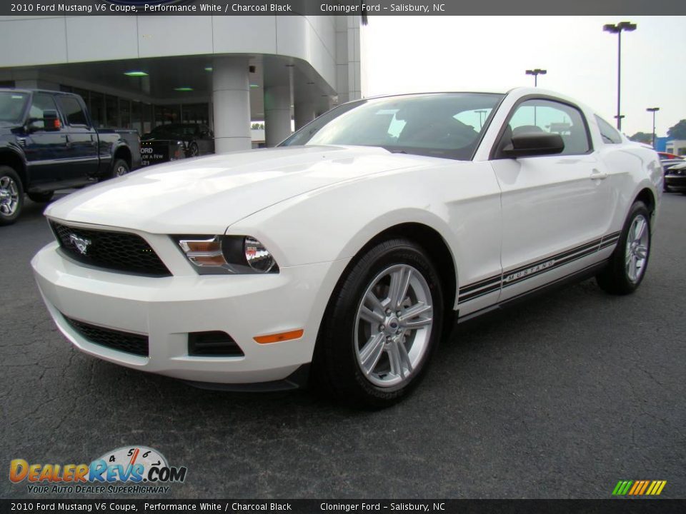 2010 Ford Mustang V6 Coupe Performance White / Charcoal Black Photo #6