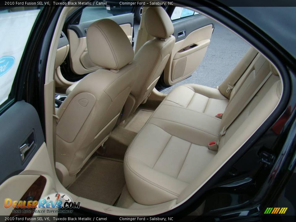 2010 Ford Fusion SEL V6 Tuxedo Black Metallic / Camel Photo #9