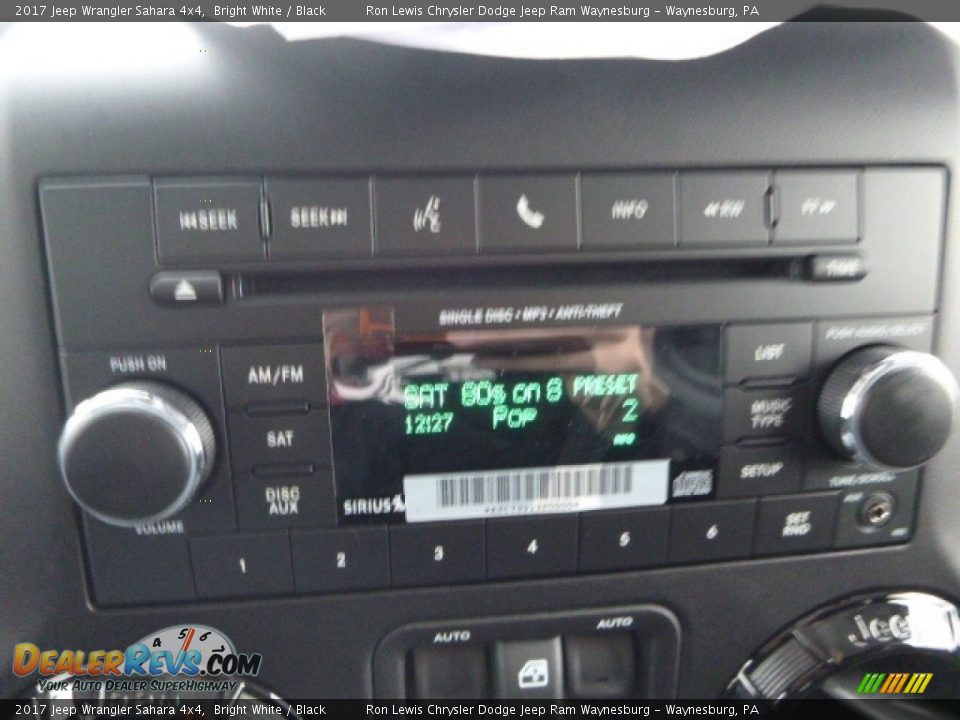 2017 Jeep Wrangler Sahara 4x4 Bright White / Black Photo #16
