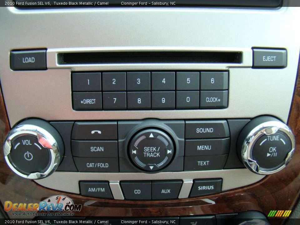 2010 Ford Fusion SEL V6 Tuxedo Black Metallic / Camel Photo #23