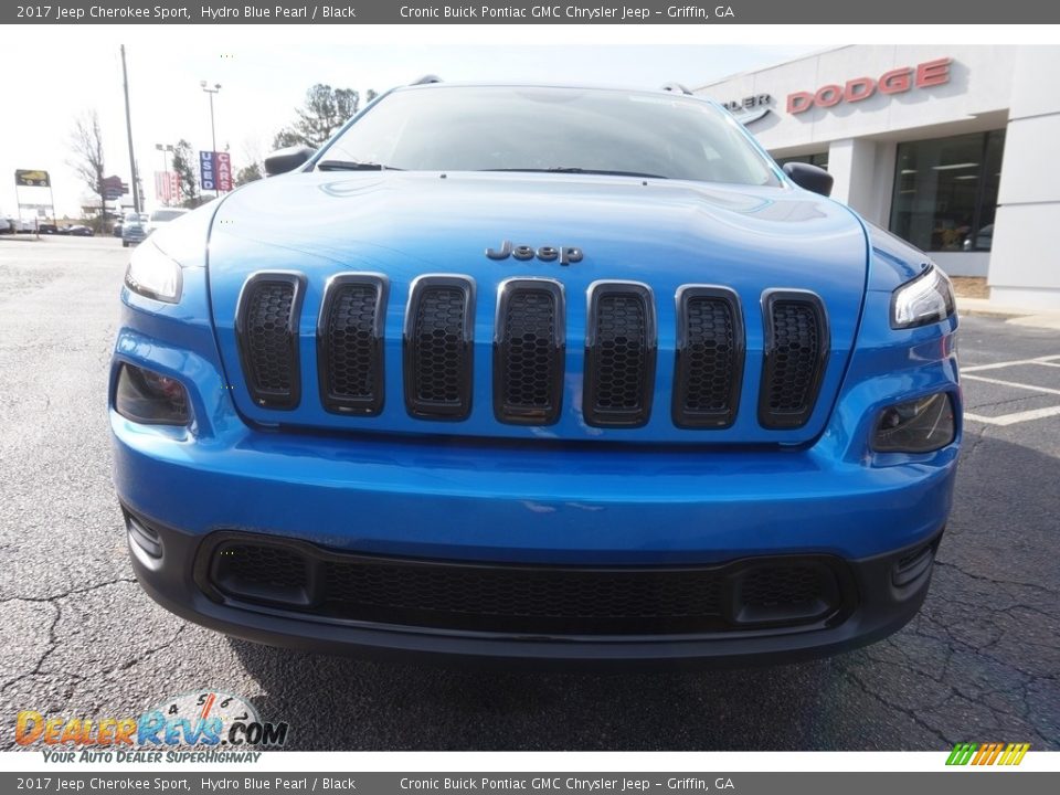 2017 Jeep Cherokee Sport Hydro Blue Pearl / Black Photo #2