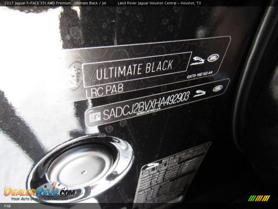 Jaguar Color Code PAB Ultimate Black