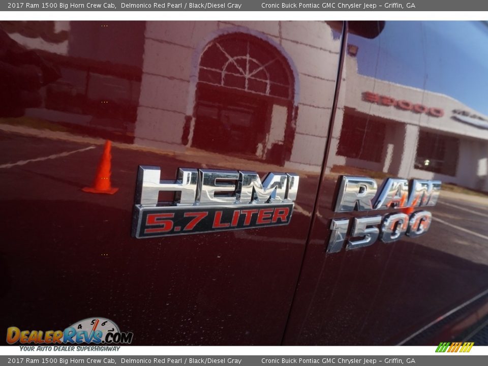 2017 Ram 1500 Big Horn Crew Cab Delmonico Red Pearl / Black/Diesel Gray Photo #13