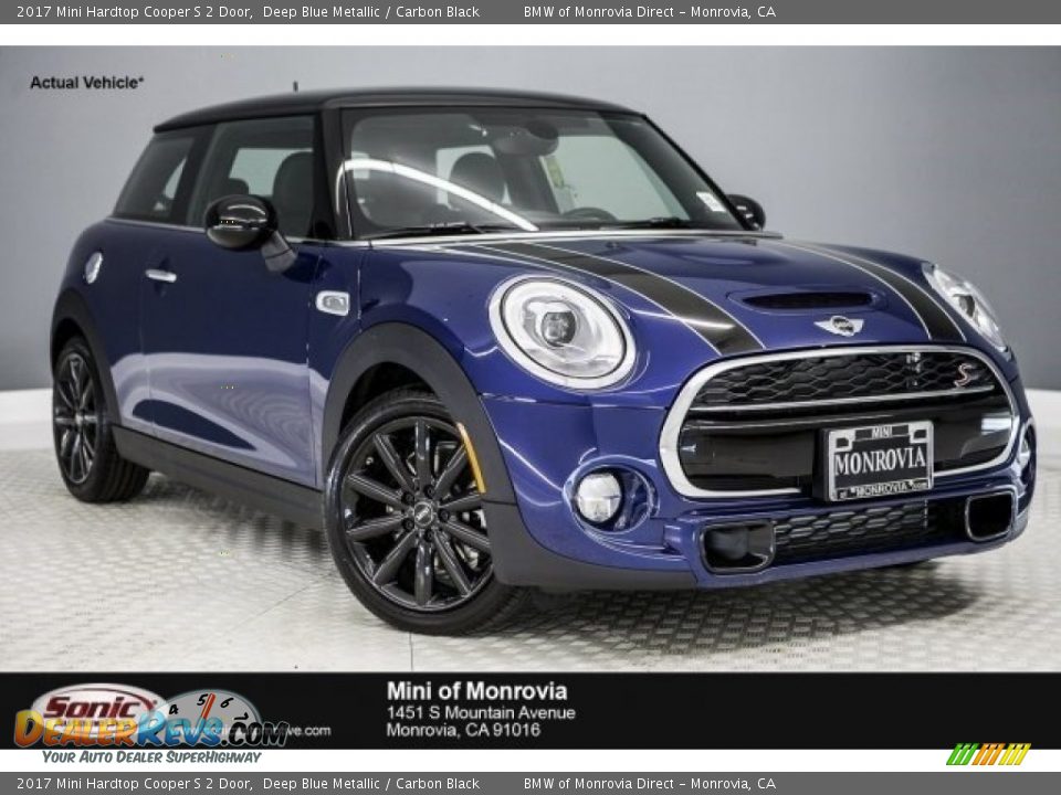 2017 Mini Hardtop Cooper S 2 Door Deep Blue Metallic / Carbon Black Photo #1
