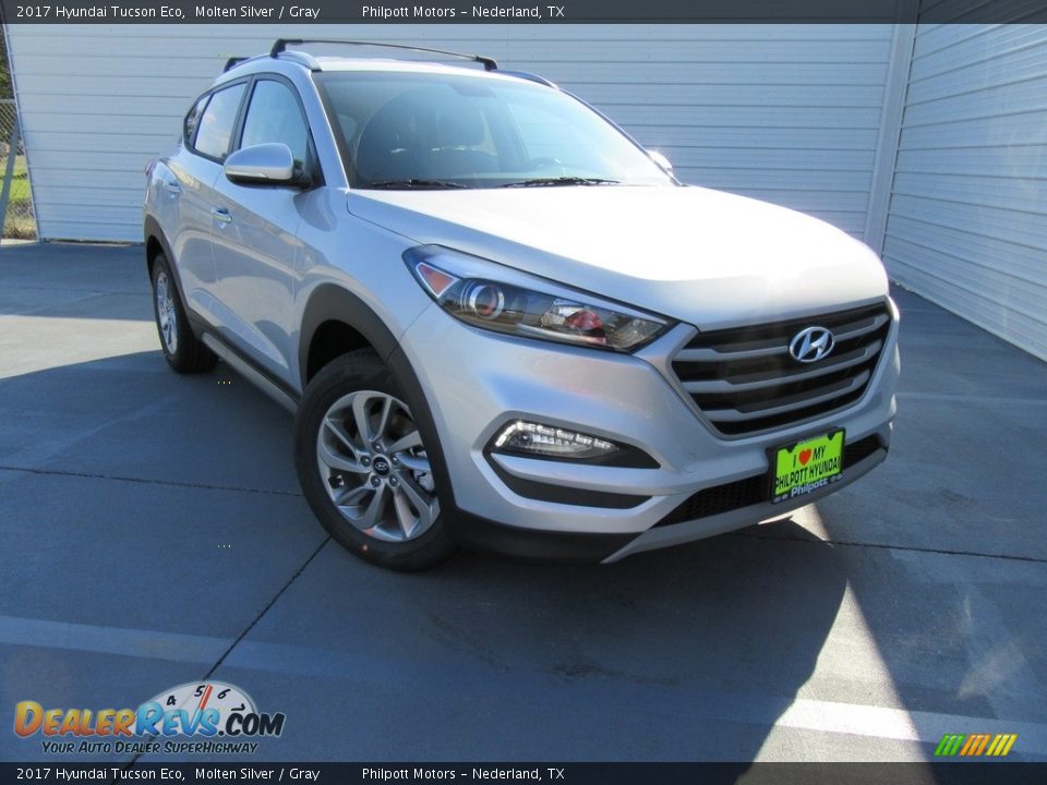 2017 Hyundai Tucson Eco Molten Silver / Gray Photo #2