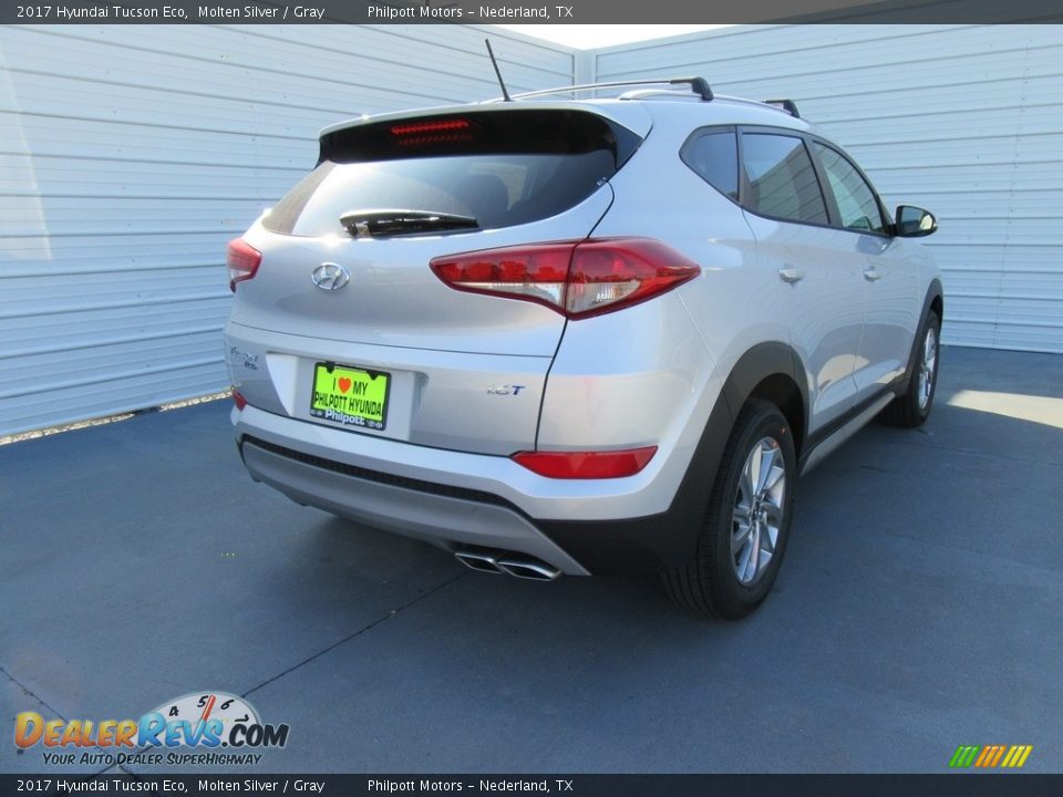 2017 Hyundai Tucson Eco Molten Silver / Gray Photo #4
