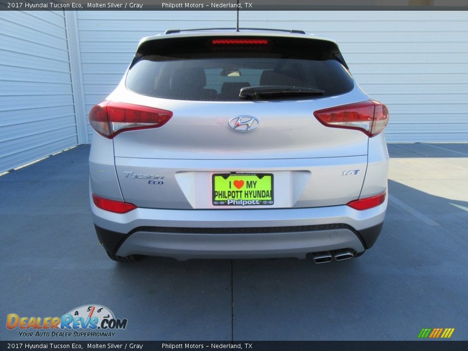 2017 Hyundai Tucson Eco Molten Silver / Gray Photo #5