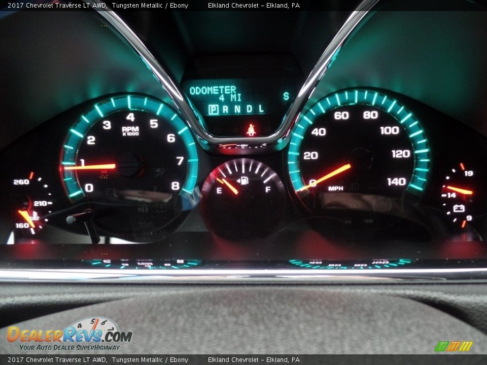 2017 Chevrolet Traverse LT AWD Tungsten Metallic / Ebony Photo #28
