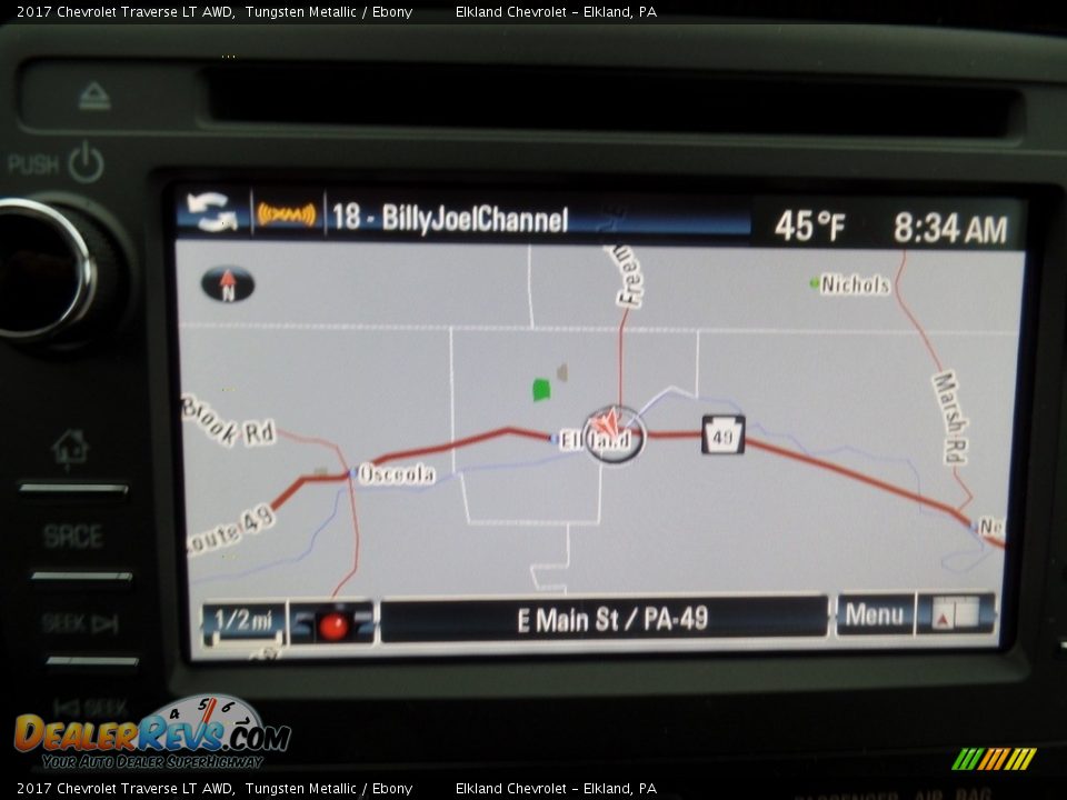 2017 Chevrolet Traverse LT AWD Tungsten Metallic / Ebony Photo #31