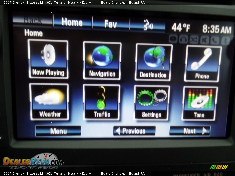 2017 Chevrolet Traverse LT AWD Tungsten Metallic / Ebony Photo #33