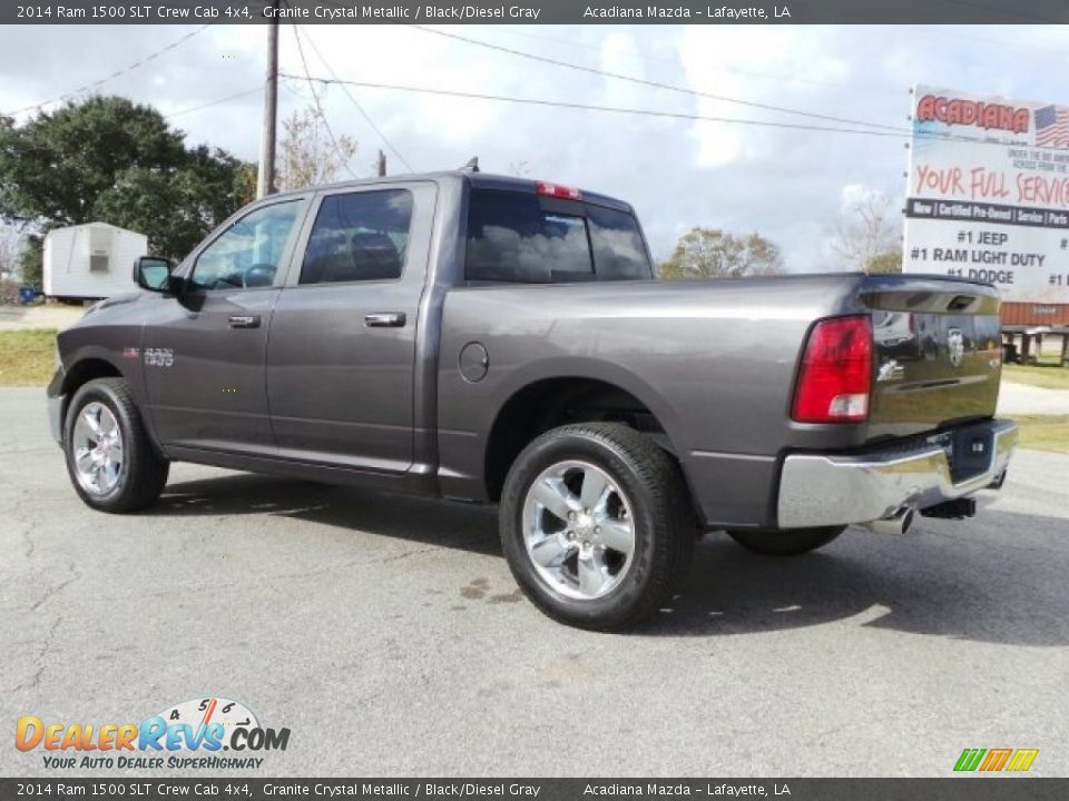 2014 Ram 1500 SLT Crew Cab 4x4 Granite Crystal Metallic / Black/Diesel Gray Photo #5