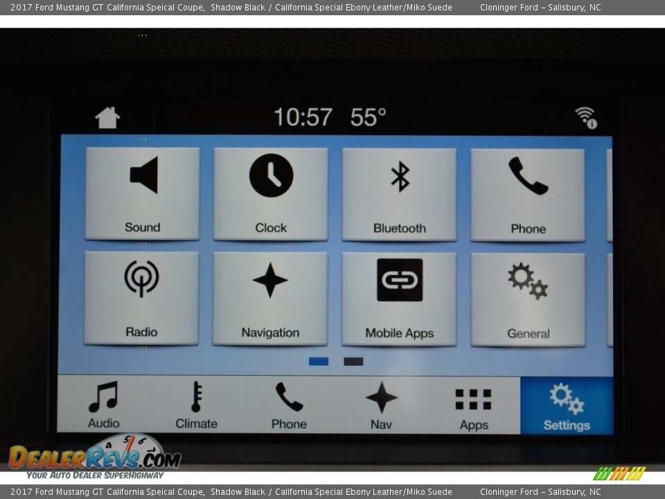 2017 Ford Mustang GT California Speical Coupe Shadow Black / California Special Ebony Leather/Miko Suede Photo #10