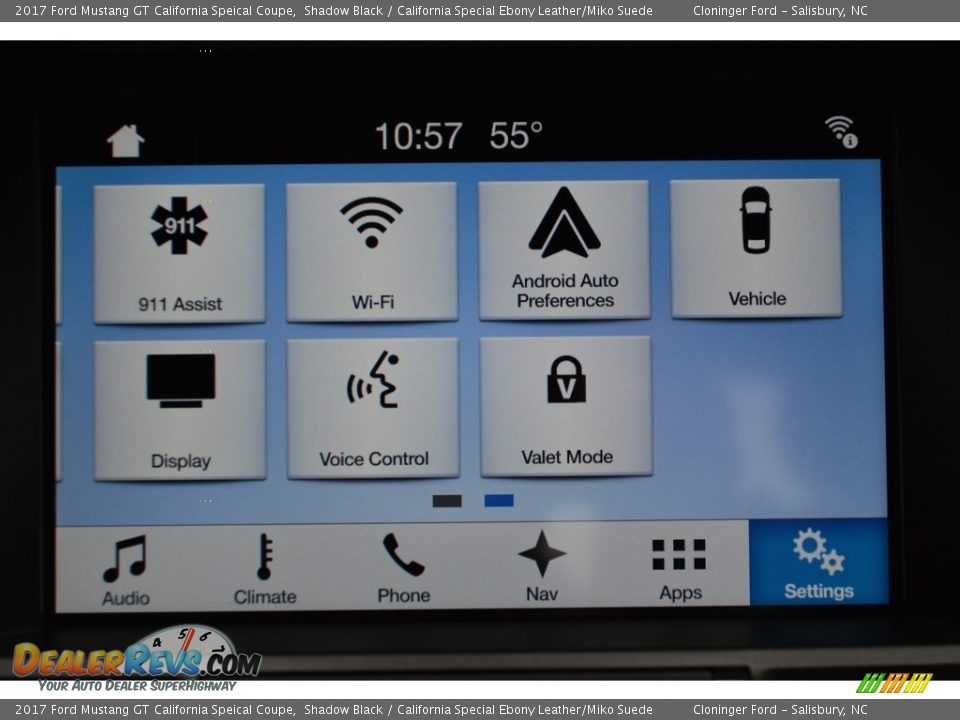 2017 Ford Mustang GT California Speical Coupe Shadow Black / California Special Ebony Leather/Miko Suede Photo #11