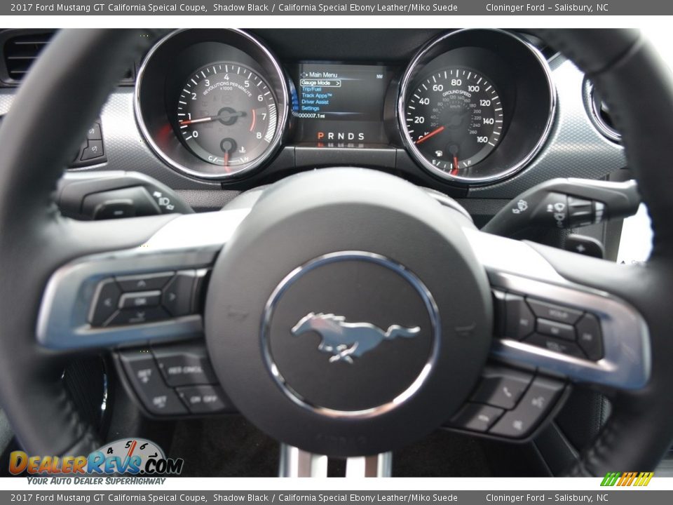 2017 Ford Mustang GT California Speical Coupe Shadow Black / California Special Ebony Leather/Miko Suede Photo #17