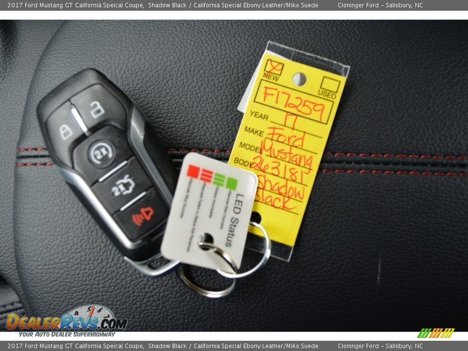 2017 Ford Mustang GT California Speical Coupe Shadow Black / California Special Ebony Leather/Miko Suede Photo #19