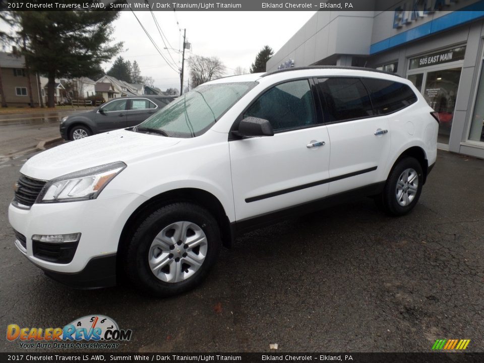 2017 Chevrolet Traverse LS AWD Summit White / Dark Titanium/Light Titanium Photo #5
