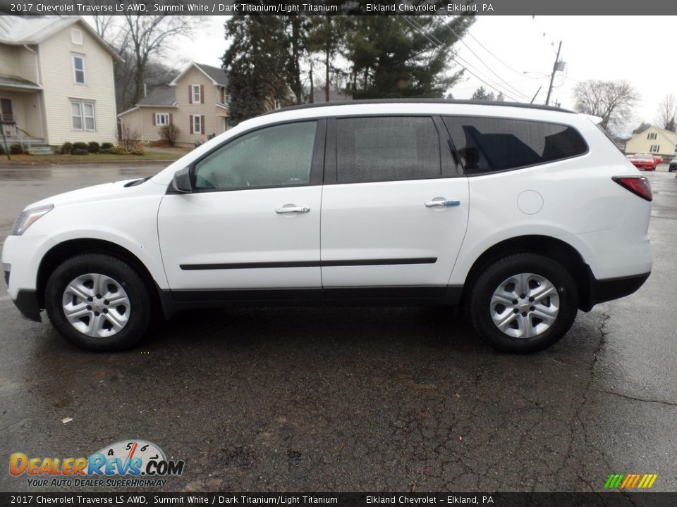 2017 Chevrolet Traverse LS AWD Summit White / Dark Titanium/Light Titanium Photo #6