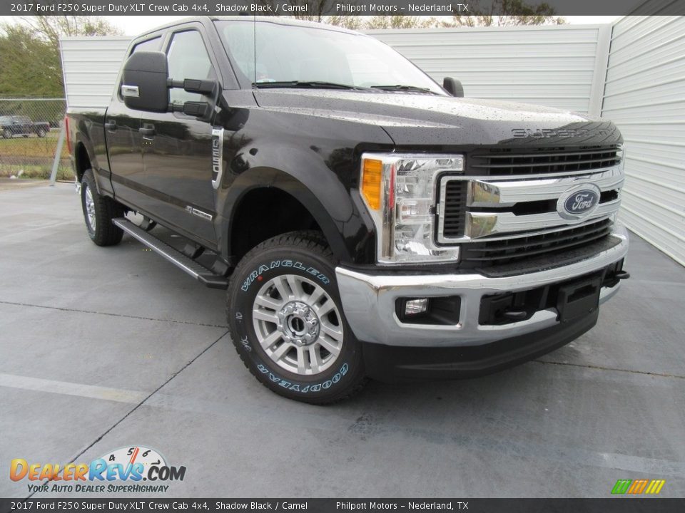 2017 Ford F250 Super Duty XLT Crew Cab 4x4 Shadow Black / Camel Photo #1