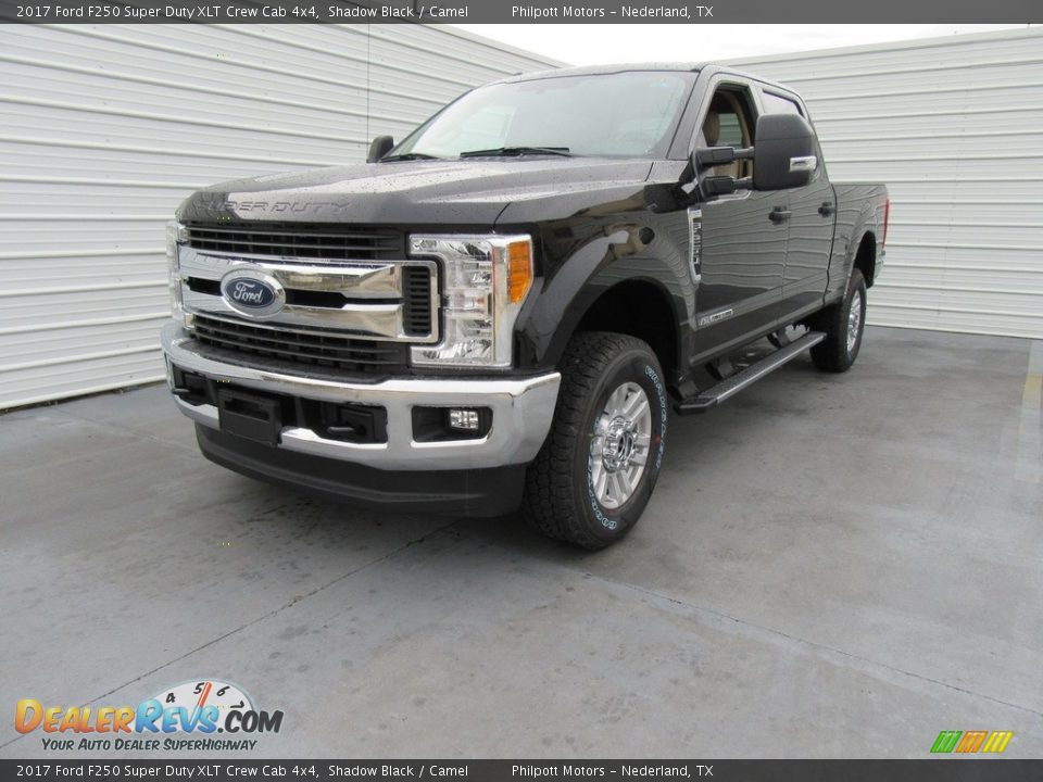 2017 Ford F250 Super Duty XLT Crew Cab 4x4 Shadow Black / Camel Photo #7