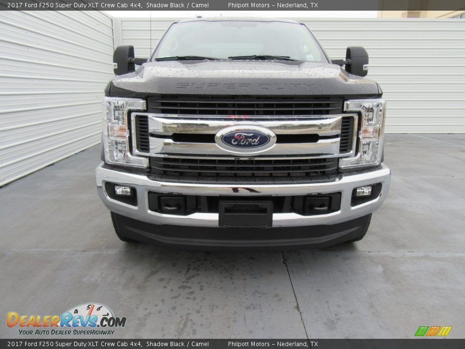 2017 Ford F250 Super Duty XLT Crew Cab 4x4 Shadow Black / Camel Photo #8