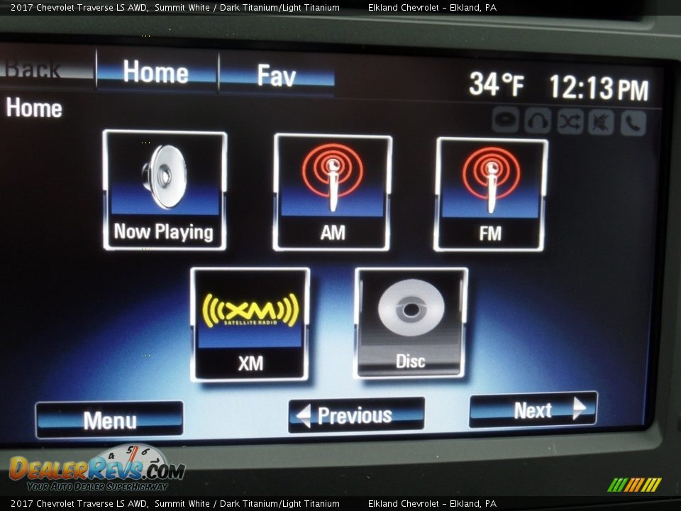 2017 Chevrolet Traverse LS AWD Summit White / Dark Titanium/Light Titanium Photo #33