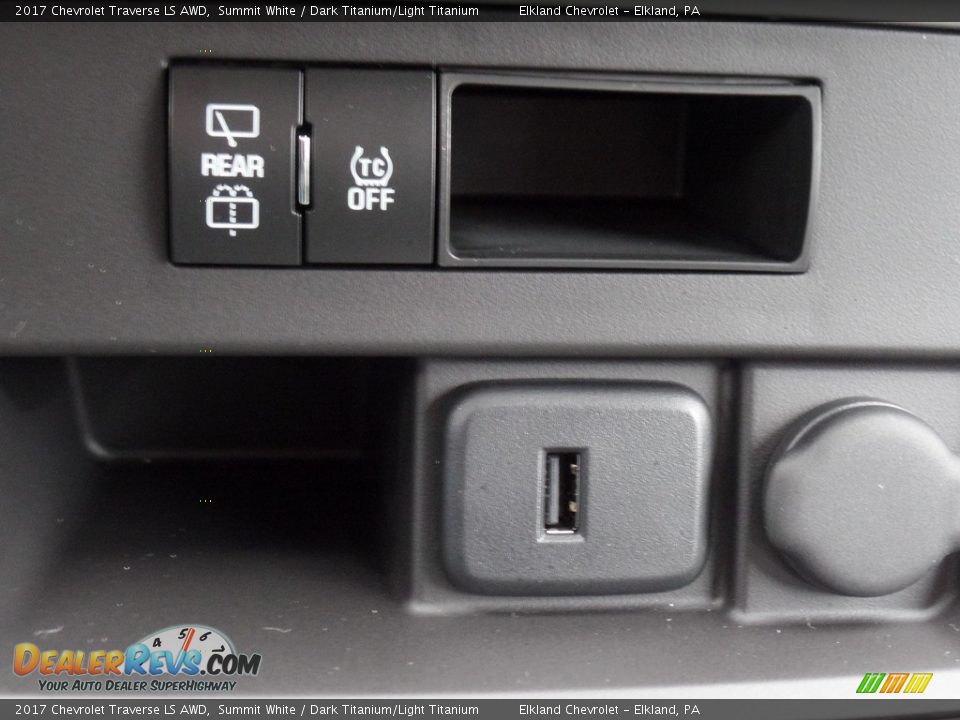 2017 Chevrolet Traverse LS AWD Summit White / Dark Titanium/Light Titanium Photo #35