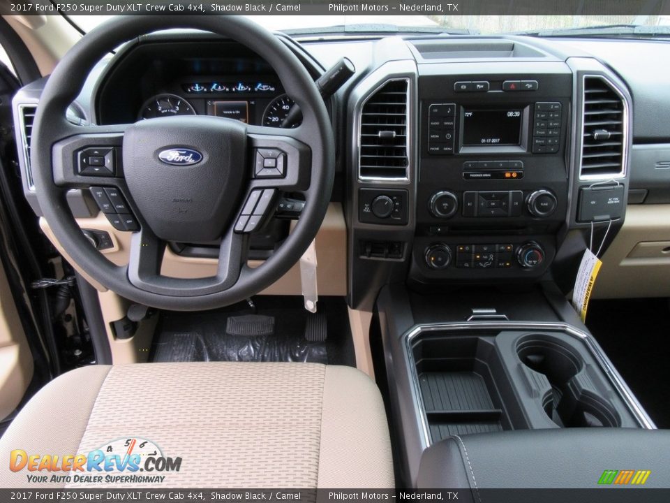 2017 Ford F250 Super Duty XLT Crew Cab 4x4 Shadow Black / Camel Photo #25