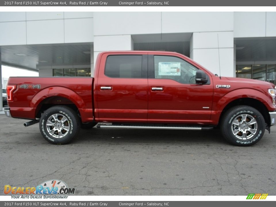 2017 Ford F150 XLT SuperCrew 4x4 Ruby Red / Earth Gray Photo #2