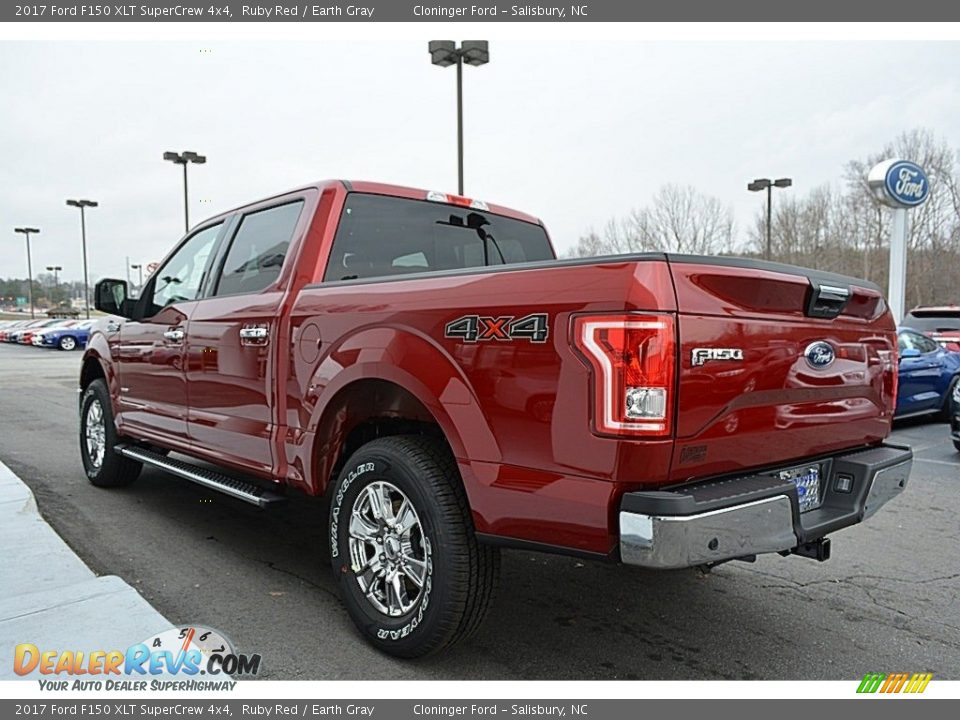 2017 Ford F150 XLT SuperCrew 4x4 Ruby Red / Earth Gray Photo #24