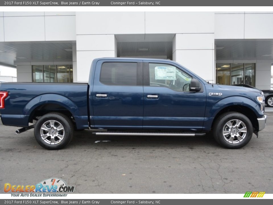 2017 Ford F150 XLT SuperCrew Blue Jeans / Earth Gray Photo #2