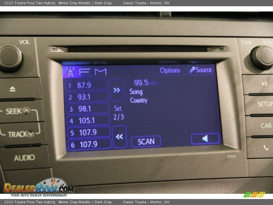 2013 Toyota Prius Two Hybrid Winter Gray Metallic / Dark Gray Photo #9