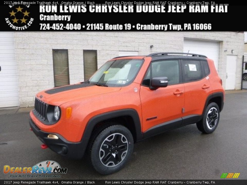 2017 Jeep Renegade Trailhawk 4x4 Omaha Orange / Black Photo #1