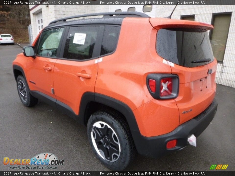 2017 Jeep Renegade Trailhawk 4x4 Omaha Orange / Black Photo #5