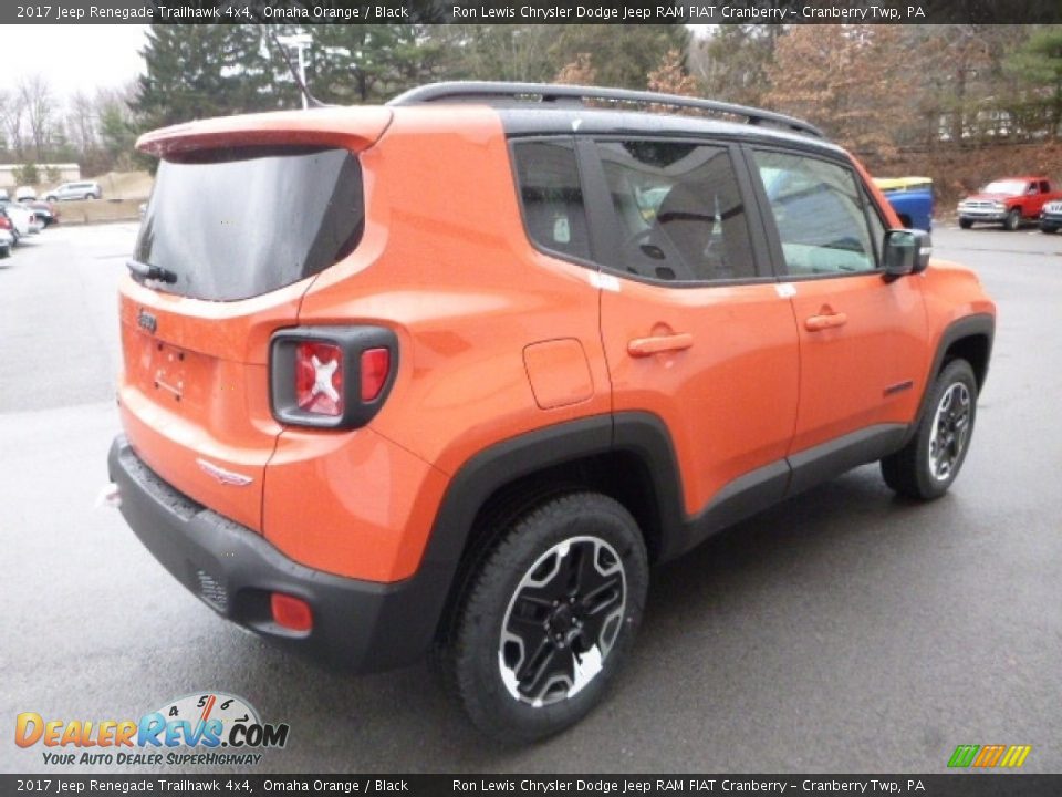 2017 Jeep Renegade Trailhawk 4x4 Omaha Orange / Black Photo #7