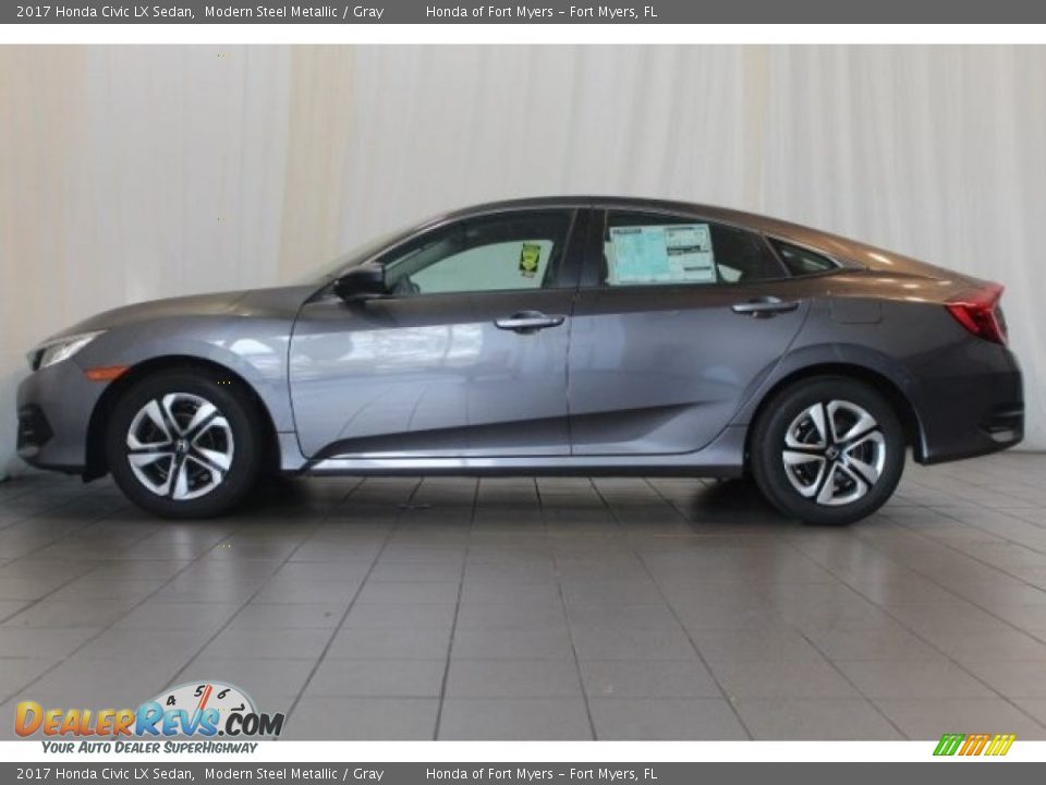 2017 Honda Civic LX Sedan Modern Steel Metallic / Gray Photo #5