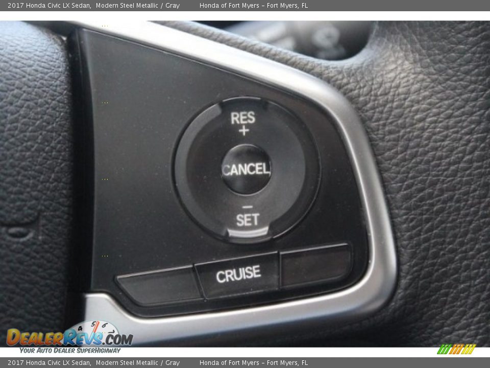 2017 Honda Civic LX Sedan Modern Steel Metallic / Gray Photo #14