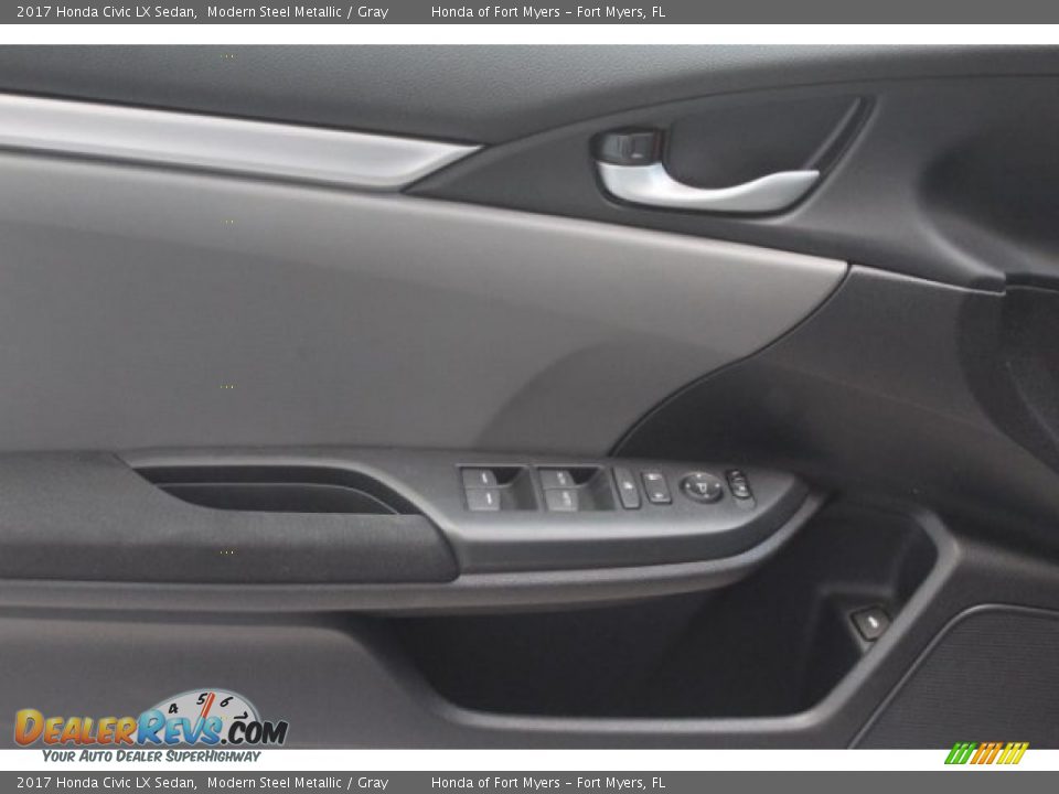 2017 Honda Civic LX Sedan Modern Steel Metallic / Gray Photo #7