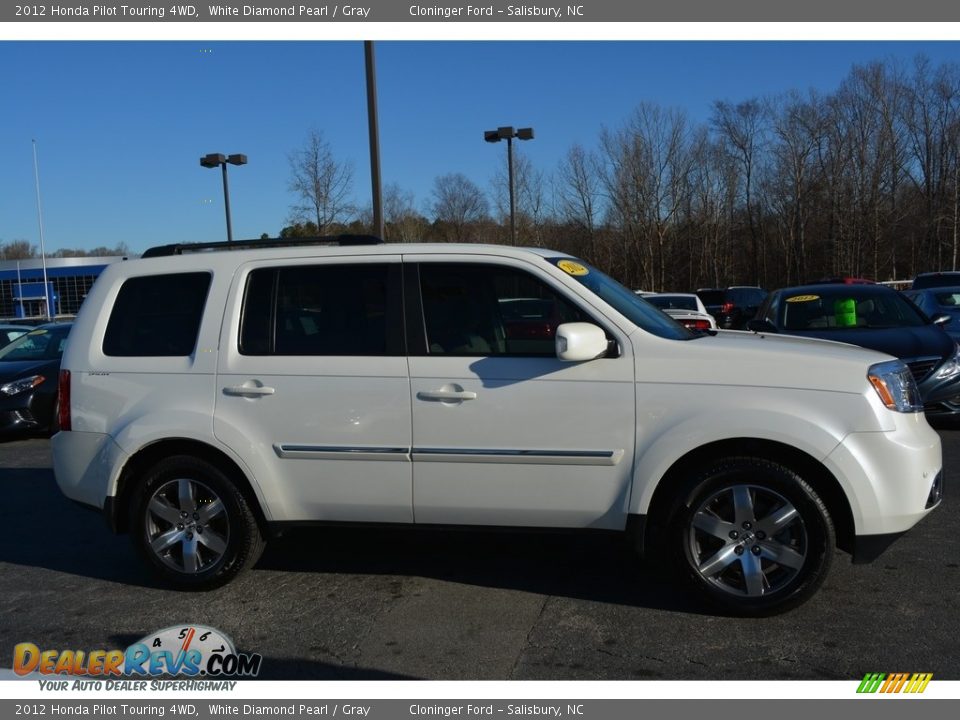 2012 Honda Pilot Touring 4WD White Diamond Pearl / Gray Photo #2