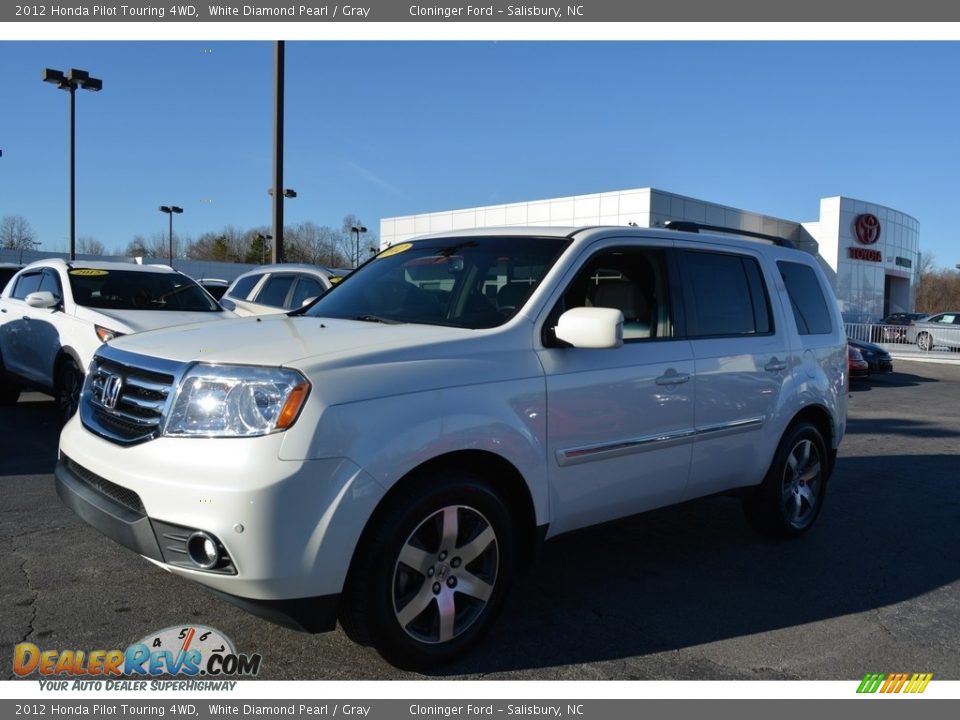 2012 Honda Pilot Touring 4WD White Diamond Pearl / Gray Photo #6