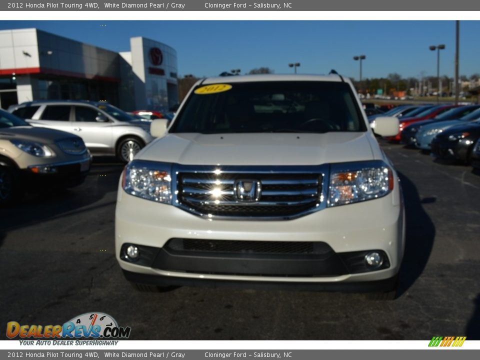 2012 Honda Pilot Touring 4WD White Diamond Pearl / Gray Photo #7