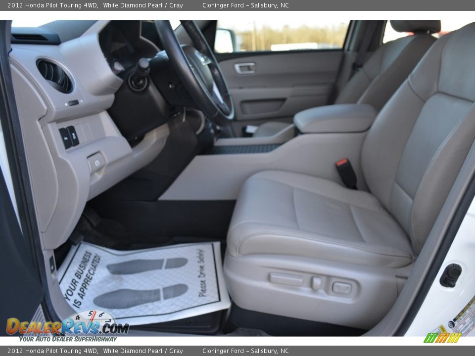 2012 Honda Pilot Touring 4WD White Diamond Pearl / Gray Photo #10