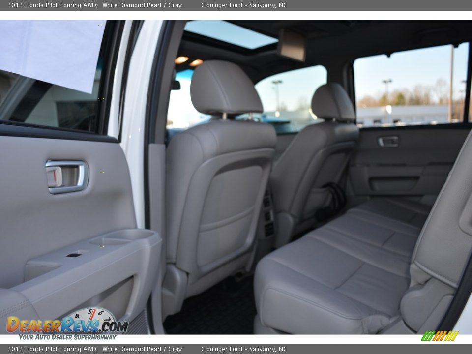2012 Honda Pilot Touring 4WD White Diamond Pearl / Gray Photo #12