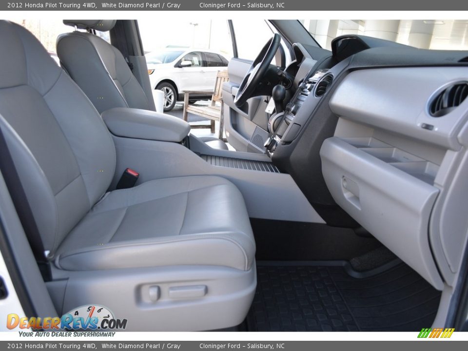 2012 Honda Pilot Touring 4WD White Diamond Pearl / Gray Photo #18