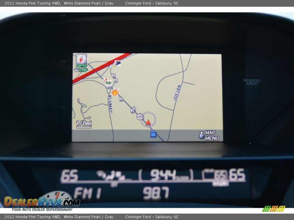 2012 Honda Pilot Touring 4WD White Diamond Pearl / Gray Photo #20