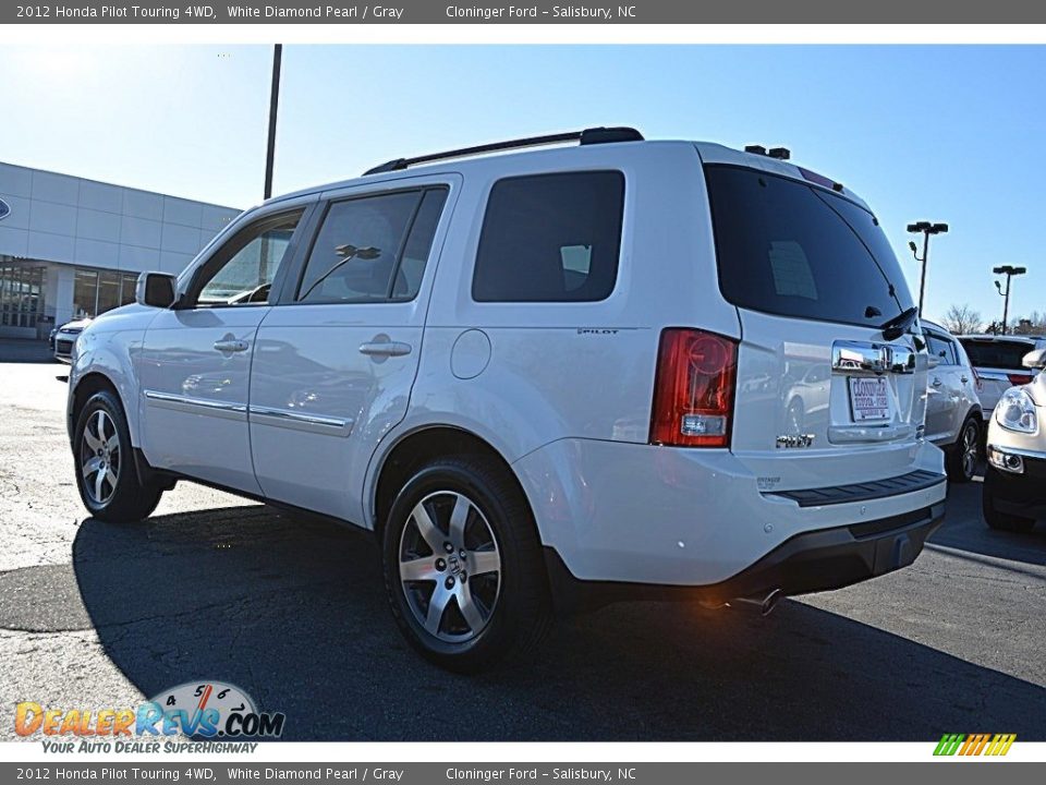 2012 Honda Pilot Touring 4WD White Diamond Pearl / Gray Photo #30