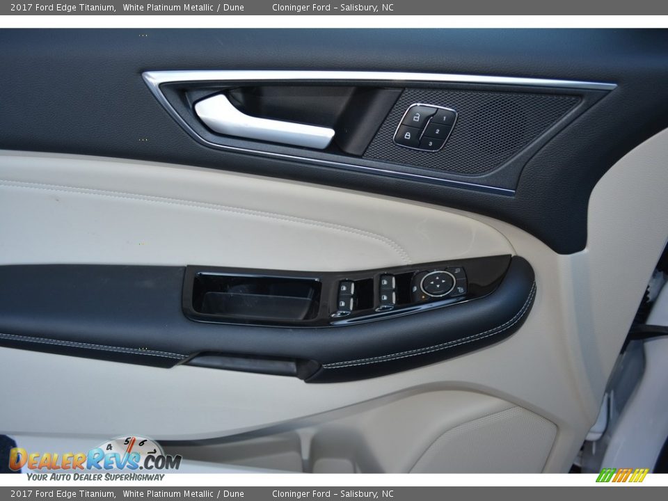 2017 Ford Edge Titanium White Platinum Metallic / Dune Photo #5
