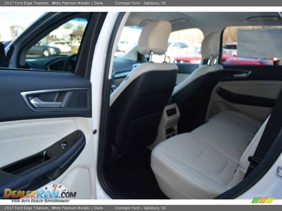 2017 Ford Edge Titanium White Platinum Metallic / Dune Photo #8