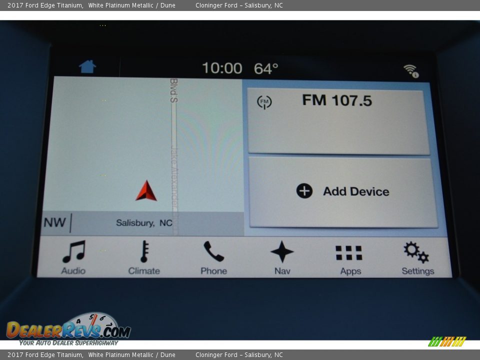2017 Ford Edge Titanium White Platinum Metallic / Dune Photo #11