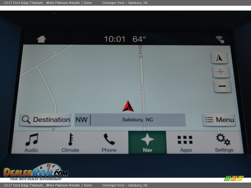 2017 Ford Edge Titanium White Platinum Metallic / Dune Photo #14