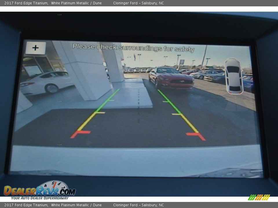 2017 Ford Edge Titanium White Platinum Metallic / Dune Photo #15